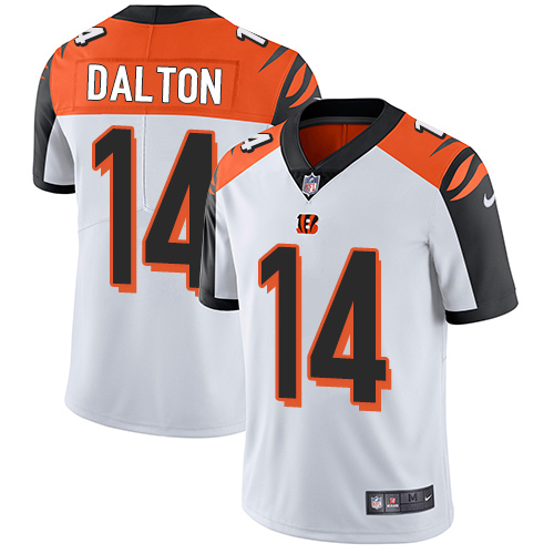 Nike Bengals #14 Andy Dalton White Men's Stitched NFL Vapor Untouchable Limited Jersey - Click Image to Close